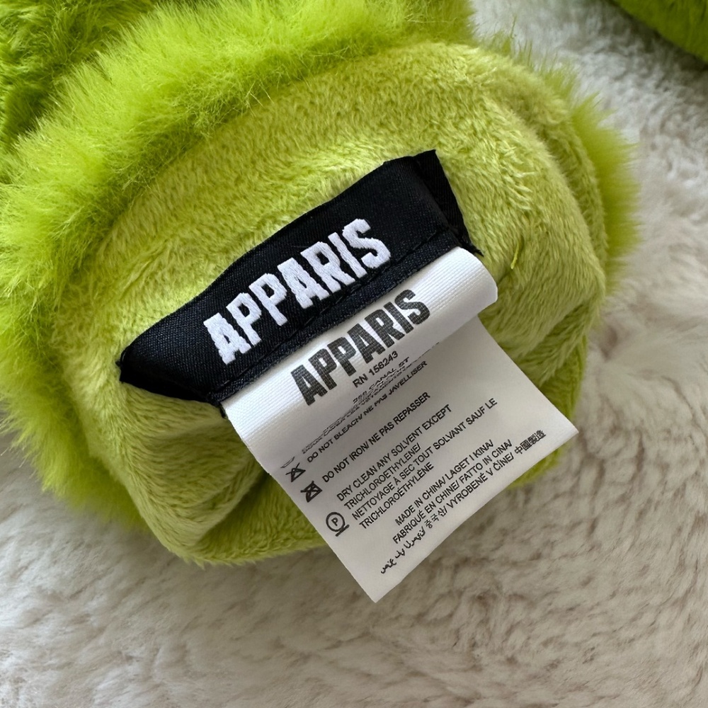 Apparis Ariel Kiwi Faux Fur Fingerless Gloves - Picture 3 of 5